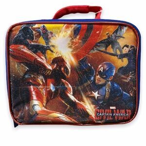 marvel Captain America Civil War insulated lunch bag zip up